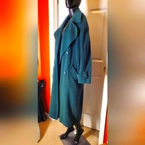 EUC Vintage Ashley Scott wool trench coat w/shoulder pads Size 6 upto women's L